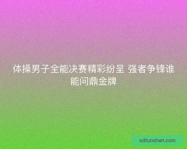 体操男子全能决赛精彩纷呈 强者争锋谁能问鼎金牌